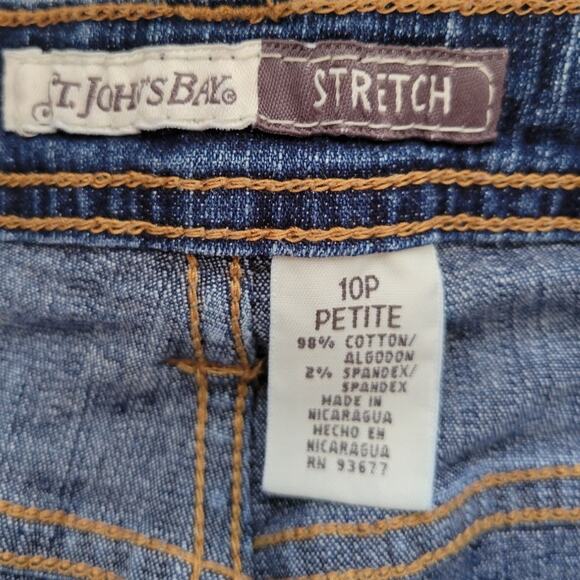 St. John's Bay Stretch Capri Jeans Spring Summer Comfort Casual - 10 Petite - Picture 3 of 4